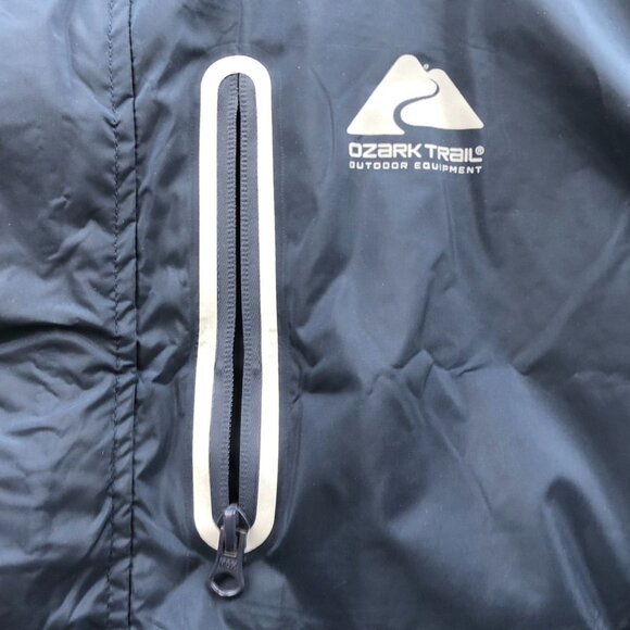 Ozark Trails Mens Windbreaker Jacket Size XL/XXL Outdoors Full Zip Navy Hooded - Picture 8 of 15